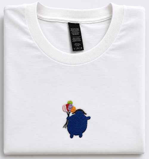 Balloon Girl Embroidered T-Shirt Unisex
