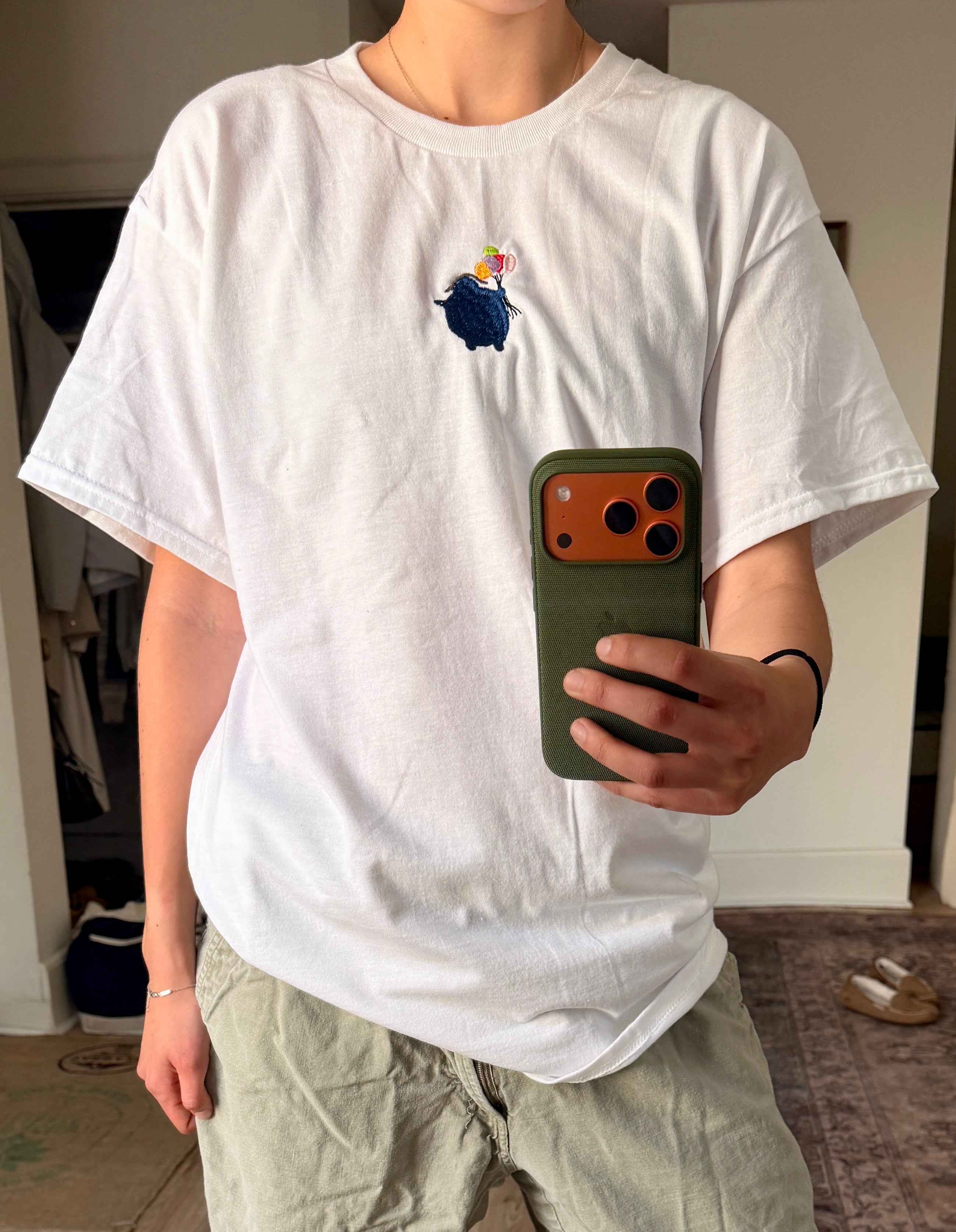 Balloon Girl Embroidered T-Shirt Unisex